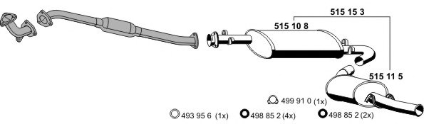 ERNST 080070 Exhaust System